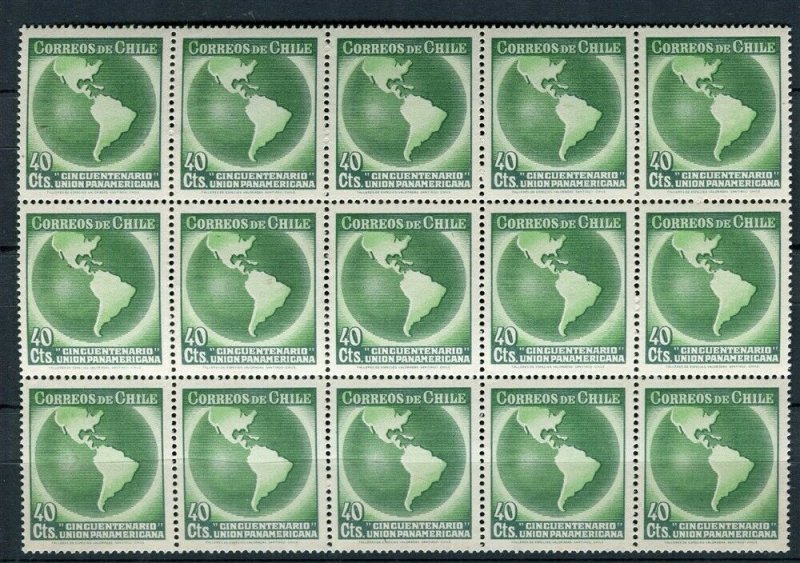 CHILE; 1940 early Pan USA Union fine MINT MNH BLOCK