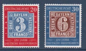 Germany  #667-668   MNH   1949  Bavaria stamps