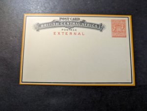 Mint British Central Africa Postal Stationery External Postcard Two Pence Denom