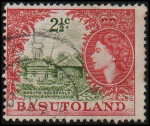 Basutoland 88 - Used - 2 1/2c Basuto Household (wmk 314) (1964) +