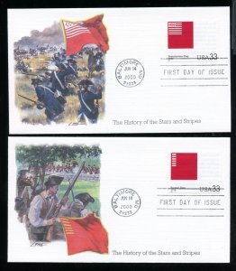 US 3403a-t The Stars and Stripes UA set of 20 Fleetwood cachet FDCs