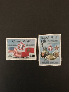 Morocco 1976 #375-6, American Bicentennial, MNH.