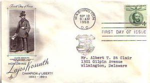 United States, First Day Cover, Hungary