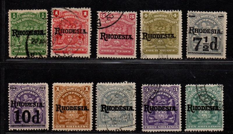 $Rhodesia Sc#82//98 used+M/H/F-VF, part set, 90-92 mint, Cv. $98