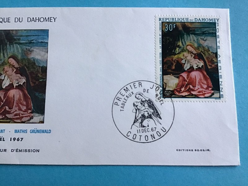 Rep of Dahomey Noel  First Day Issue 1967 Stamp Cover R42911 