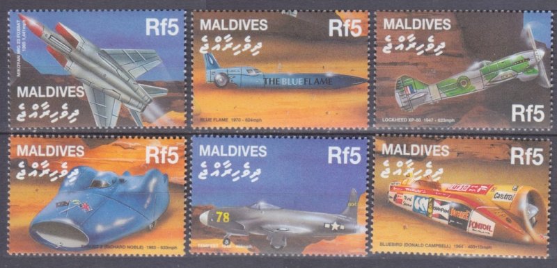 2000 Maldive Islands 3641-3646 Airplanes  9,00 €
