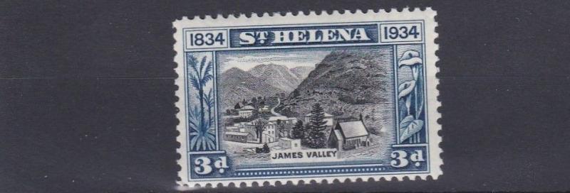 ST HELENA  1934   S G   118  6D  BLACK &  BLUE       MH  