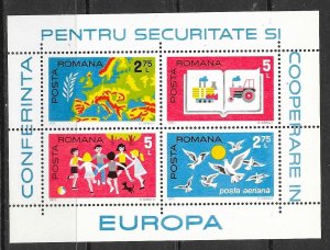 ROMANIA Sc C198 NH SOUVENIR SHEET OF 1975 - EUROPA