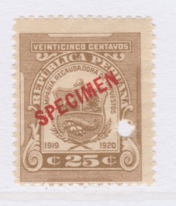 PERU Revenue Stamp SPECIMEN MH* Steuermarke Fiskal PEROU Fiscal A27P45F25126