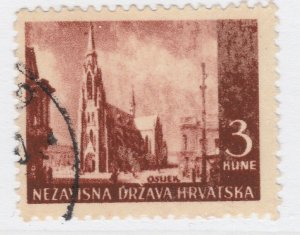 1941 Croatia Pictorial Designs 3k Used Stamp A19P11F626-