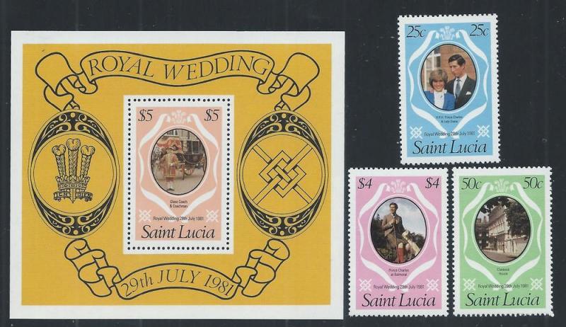 ST. LUCIA SC# 543-5 FVF MNH 1981