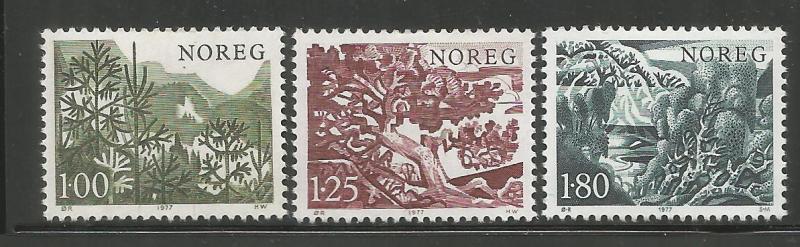 NORWAY, 695-697, MNH, NORWEGIAN TREES