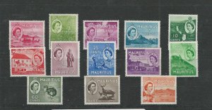 Mauritius, Postage Stamp, #251-263 Mint Hinged, 1953-54 (p)