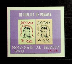 PANAMA Sc C330a NH SOUVENIR SHEET OF 1964 - E.ROOSEVELT