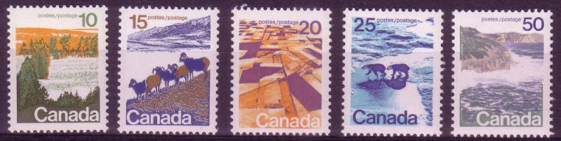 594-598 Canada Landscape Defins, MNH cv $5.25     595 596...