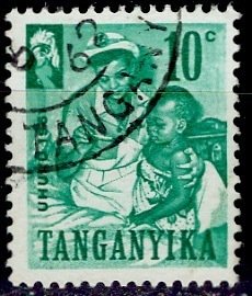 Tanganyika 1961: Sc. # 46; Used Single Stamp