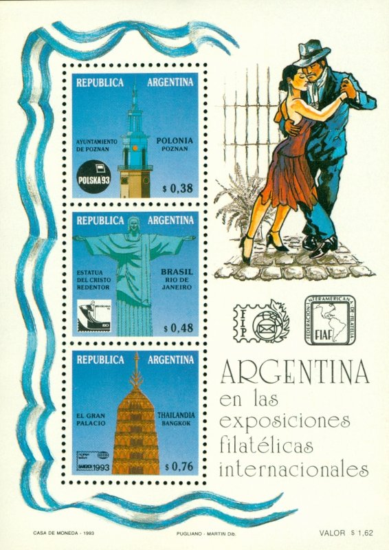 R2-0201 ARGENTINA 1792 MH SS  STAMP EXPO SCV $5.00 BIN $2.50