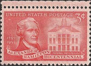 # 1086 MINT NEVER HINGED ALEXANDER HAMILTON