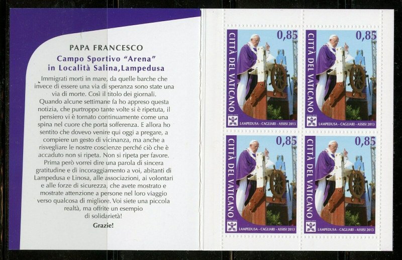 VATICAN CITY POPE FRANCIS VISITS THE USA BOOKLET COMPLETE MINT NEVER HINGED