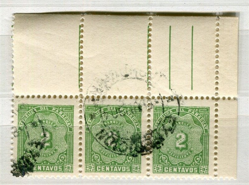 PARAGUAY; 1900s early numeral issue fine used 1c. CORNER Block