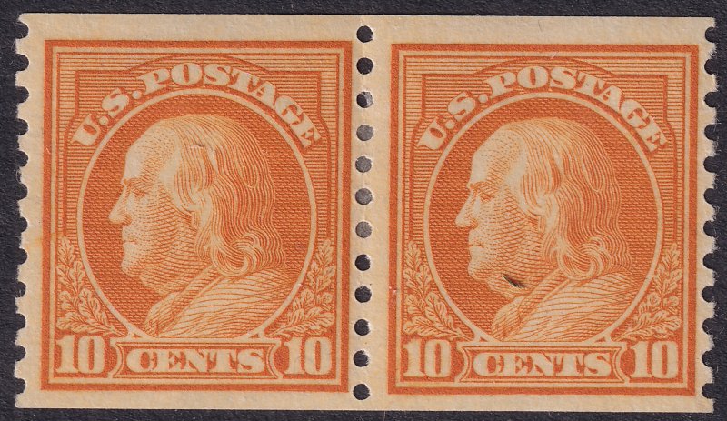 #497 Mint OG, VF, Pair (CV $40) (CV $17.5 - ID40947) - Joseph Luft