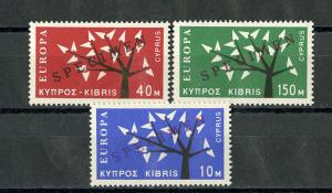 Cypress Stamps # 219-21 XF OG NH Rare Europa Set Specimen