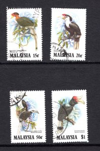 Malaysia SC #266-269   VF, Used, Birds, CV $8.25 ..... 3710100