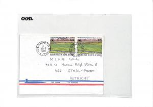 CA282 1985 Ivory Coast *BINGERVILLE* Airmail Cover MISSIONARY VEHICLES CROPS