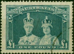 Australia 1949 £1 Bluish Slate SG178a V.F.U