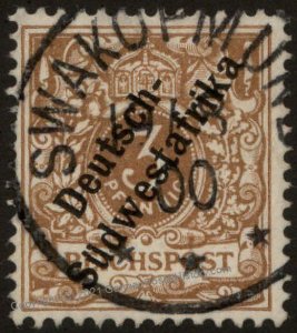 German 1898 SW Africa SWAKOPMUND DSWA Mi5 Overprinted Deutsches Reich 104250