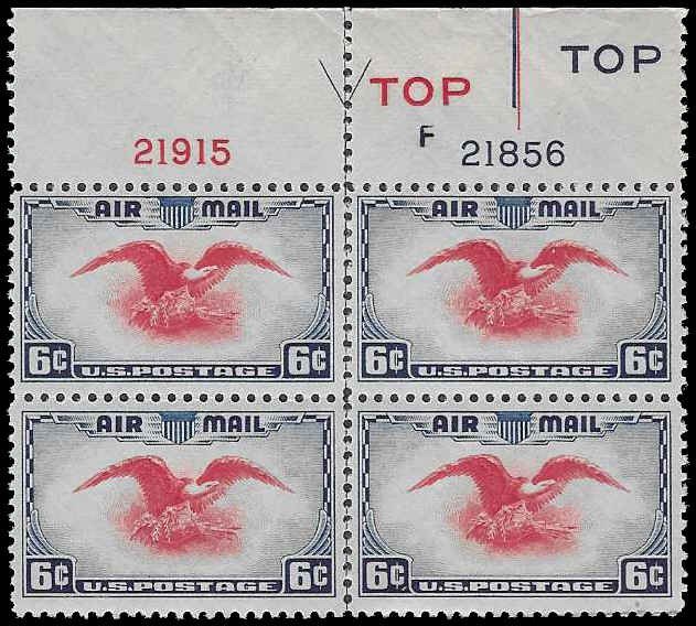 PCBstamps  US C23 PB 24c(4x6c)Eagle, dark blue & carmine, MNH, (PB-2)