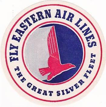 EASTERN AIRLINES SILVER FLEET VINTAGE AVIATION LABEL