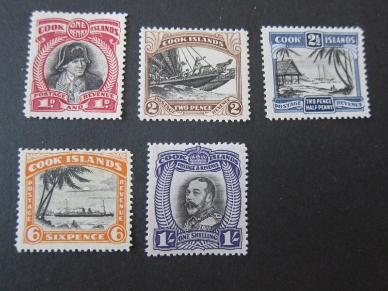 Cook Islands 1932 Sc 85-87,89-90 MH
