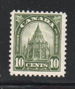 Canada Sc 173 1930 10c olive green Parliamentary Library  stamp mint