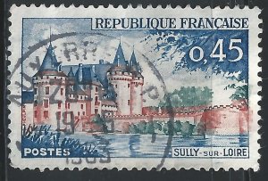 France #1009 45c Sully-Sur-Loire Chateau - Used