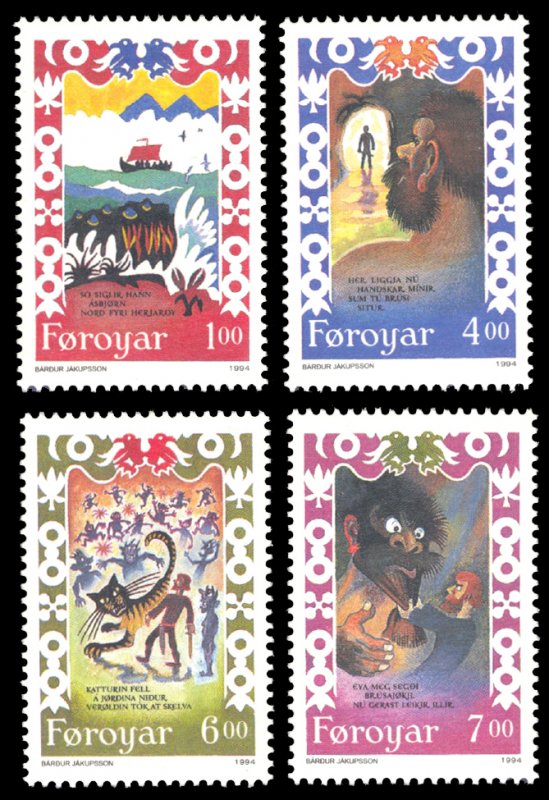 Faroe Islands 1994 Scott #270-273 Mint Never Hinged