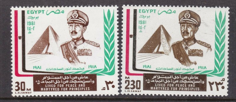 EGYPT ^^^^^^1981sc# 1174-75  MNH  set ( A. SADAT)  $$@ lar 2024egy