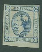 Italy SC# 23  King Victor Emmanuel II, 15c, type II,  MH
