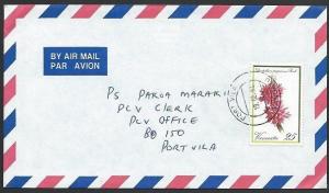 VANUATU 1992 cover, 25v local rate, Port Vila cds..........................49677