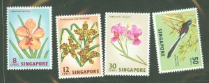 Singapore #63-66 Mint (NH) Multiple (Flowers)