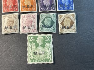 GREAT BRITAIN/BOA/M.E.F. # 1-13-MINT/HINGED*--2 COMPLETE SETS--1942-43