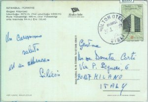 85395 - TURKEY  - POSTAL HISTORY - HILTON HOTEL postmark on  POSTCARD  1990