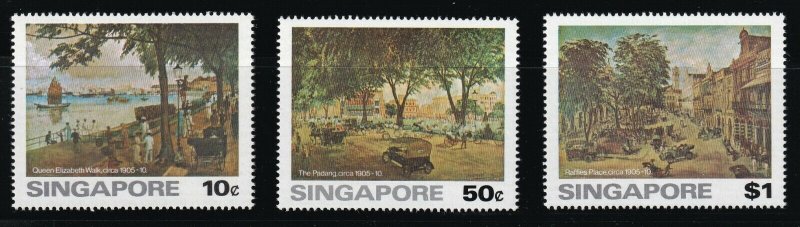 Singapore - 1976 - Sc 254 - 256 - Painting of Old Singapore - MNH