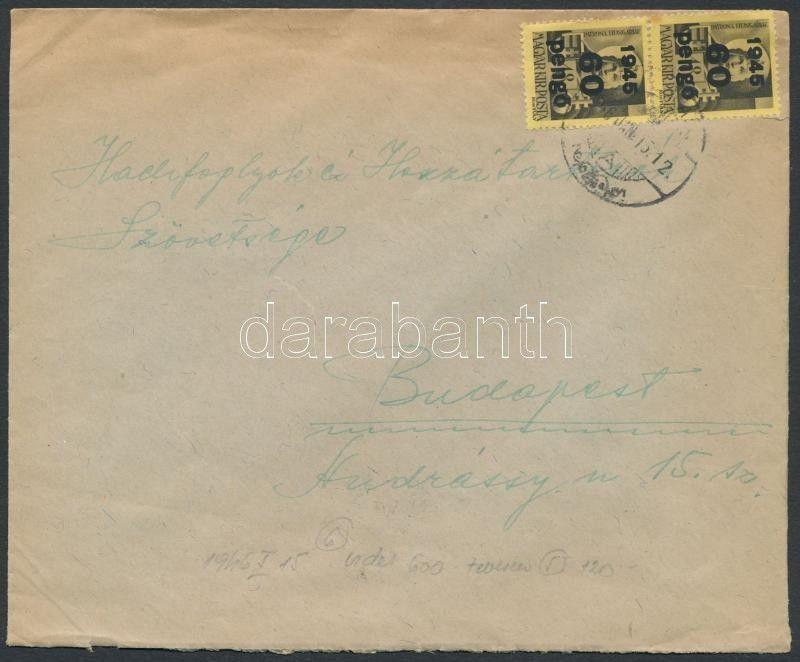 Hungary stamp Inflation cover 1946 WS238056