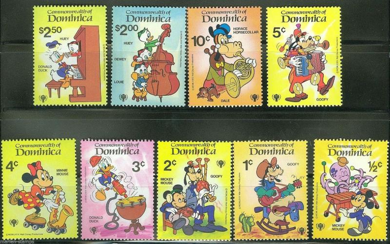 DOMINICA DISNEY IYC SET SCOTT #644/52 MINT NEVER HINGED COMPLETE 