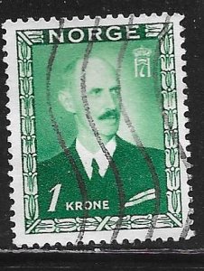 Norway 275: 1k King Haakon VII, used, F-VF