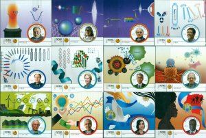 Nobel Prize 2018 Science Medicine Economics Peace MNH stamps set 12 sheets