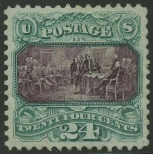 US SCOTT #130, Mint-XF-Sup Part OG Hinged Graded 95 PSE Cert (DFP 3/25/20)