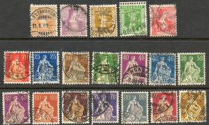 Switzerland  Scott  126-145  Used  Partial set