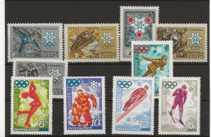 Russia 1967 & 72 Winter Olympics  the 2 sets sg.3459-63 & 4030- 4   MNH